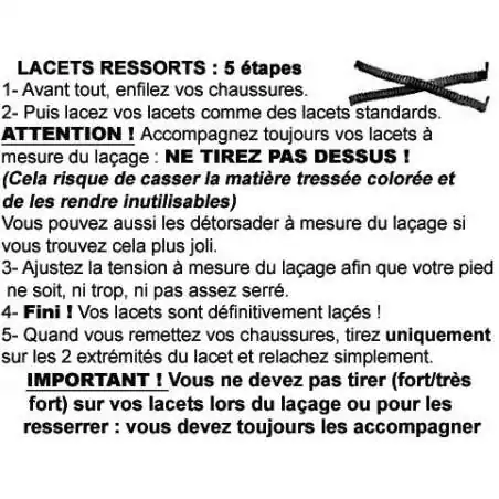 Lacets ressorts élastiques,sans noeud,magiques,faciles…