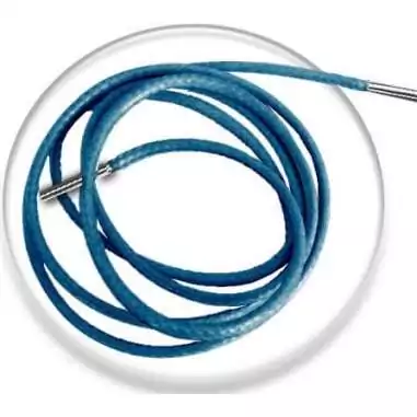 Lacets fins cirés bleus lagon pour vos chaussures