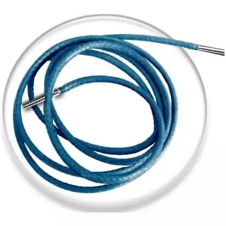 Lacets fins cirés bleus lagon pour vos chaussures