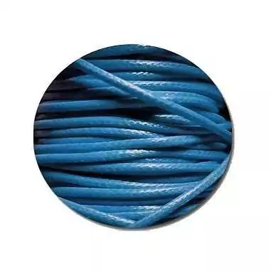 Lacets fins cirés bleus lagon pour vos chaussures