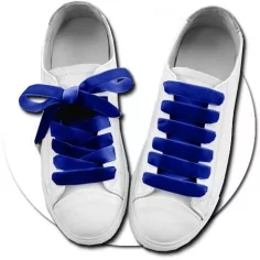 Lacets velours bleu royal pour vos chaussures