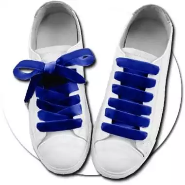 Lacets velours bleu royal pour vos chaussures