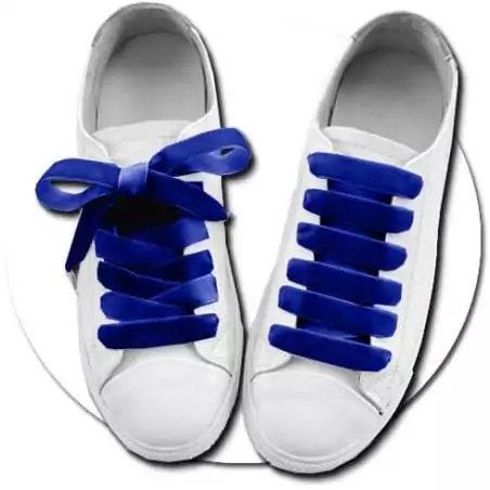 Lacets velours bleu royal pour vos chaussures