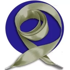 Lacets en satin large&nbsp;kaki&nbsp;clair pour vos chaussures