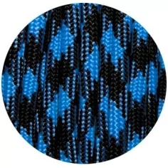 Lacets bicolores paracorde&nbsp;en noir & bleu azur pour vos chaussures 2