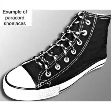 Lacets de chaussures noirs blancs bicolores ronds, en…