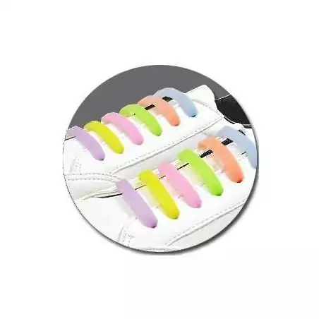 Lacets violets phosphorescents silicones élastiques et…