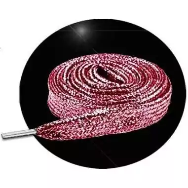 Lacets pailletés rose cuivré pour vos chaussures