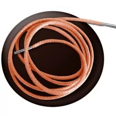 Lacets fins cirés en orange melon pour vos chaussures