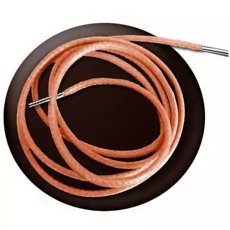 Lacets fins cirés en orange melon pour vos chaussures