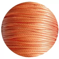 Lacets fins cirés en orange melon pour vos chaussures 2