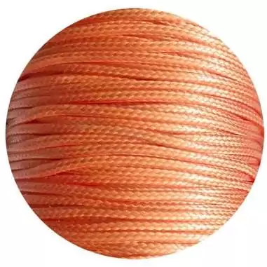 Lacets fins cirés en orange melon pour vos chaussures