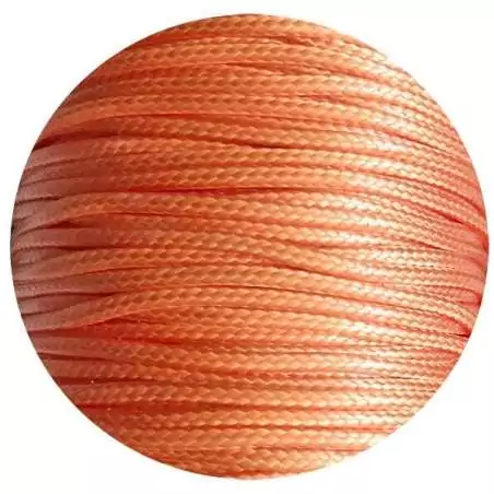 Lacets fins cirés en orange melon pour vos chaussures