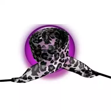 Lacets de chaussures en ruban noir blanc léopard en…