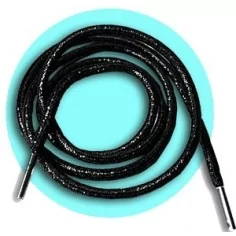 Lacets ronds noirs paillettes pour vos chaussures