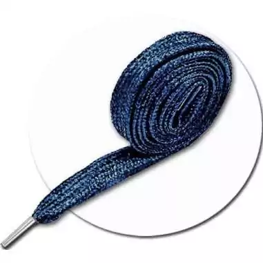 Lacets paillettes brillantes&nbsp;bleu nuit pour vos chaussures