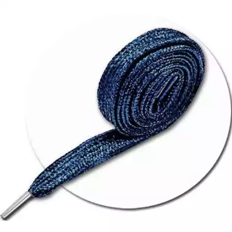 Lacets paillettes brillantes&nbsp;bleu nuit pour vos chaussures