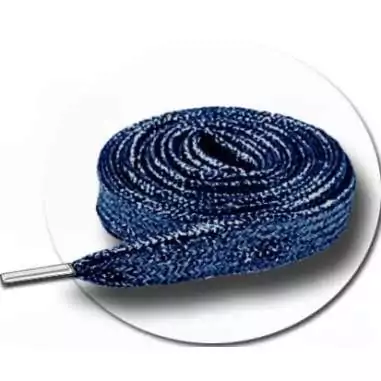 Lacets paillettes brillantes&nbsp;bleu nuit pour vos chaussures