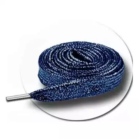 Lacets paillettes brillantes&nbsp;bleu nuit pour vos chaussures