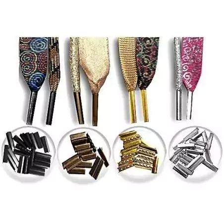 Lacets cirés plats en noir pour vos chaussures