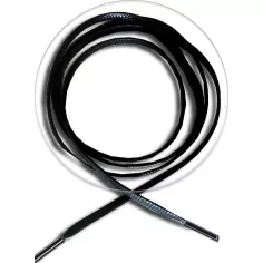 Lacets cirés plats en noir pour vos chaussures