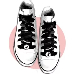 Envie de décorer vos chaussures ? Décorations couple chats graphiques 2