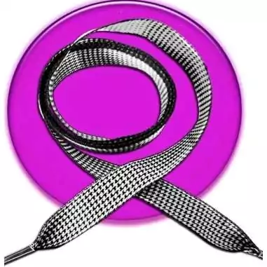 Lacets noirs bblancs pied de poule fantaisie et originaux…