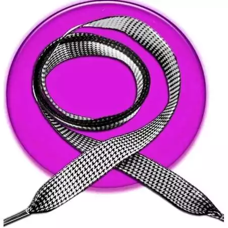 Lacets noirs bblancs pied de poule fantaisie et originaux…