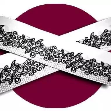 Lacets de chaussures larges satin dentelle…