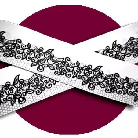 Lacets de chaussures larges satin dentelle…