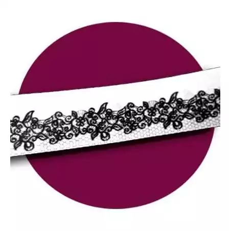 Lacets de chaussures larges satin dentelle…