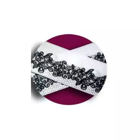 Lacets de chaussures larges satin dentelle…