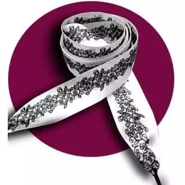 Lacets de chaussures larges satin dentelle…