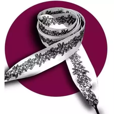 Lacets de chaussures larges satin dentelle…