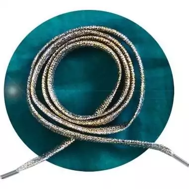 Lacets paillettes dorés & argentés pour vos chaussures