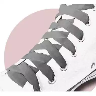 Lacets velours&nbsp;gris souris pour vos chaussures