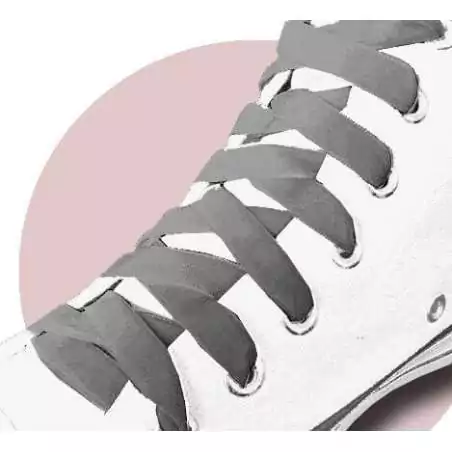 Lacets velours&nbsp;gris souris pour vos chaussures