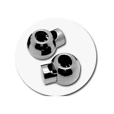 Stoppeurs boules argentées pour vos lacets, capuches, sacs...