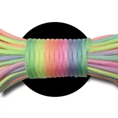 Lacets paracorde rainbow pastel pour vos chaussures 2