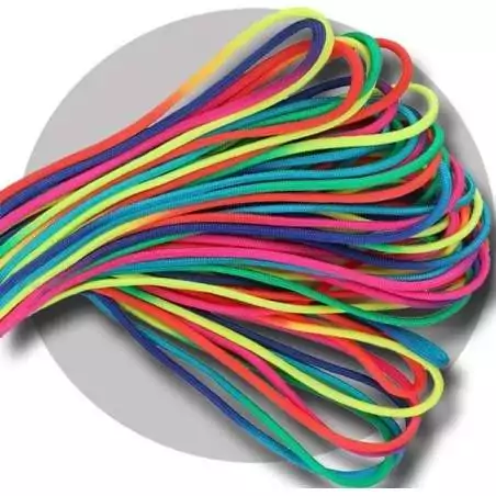 Lacets de chaussures multicolores fluos et ronds, en…