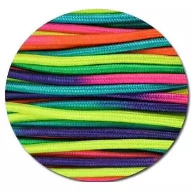 Lacets de chaussures multicolores fluos et ronds, en…