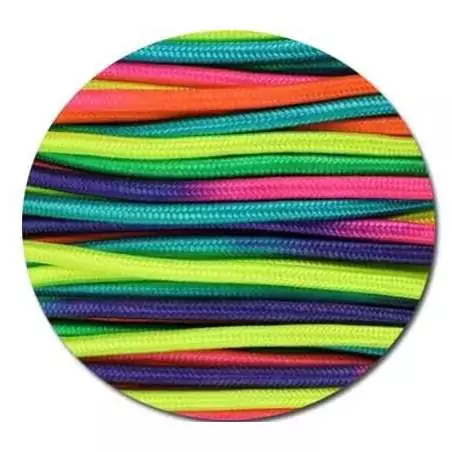 Lacets de chaussures multicolores fluos et ronds, en…