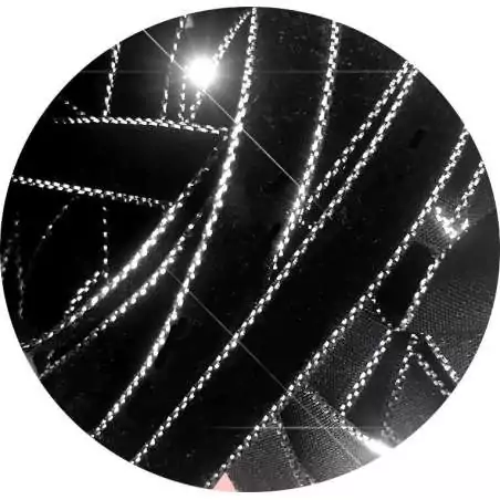 Lacets fins velours noir & argenté pour vos chaussures