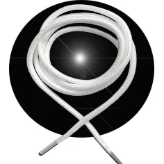 Lacets ronds blancs&nbsp;paillettes pour vos chaussures