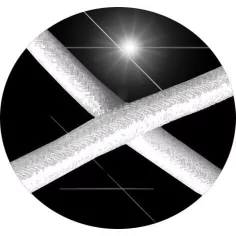 Lacets ronds blancs&nbsp;paillettes pour vos chaussures 2