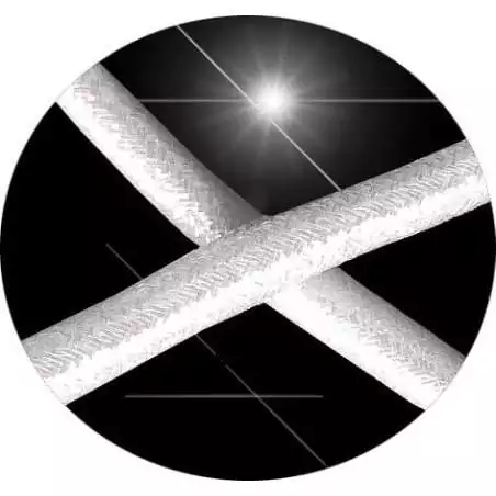 Lacets ronds blancs&nbsp;paillettes pour vos chaussures