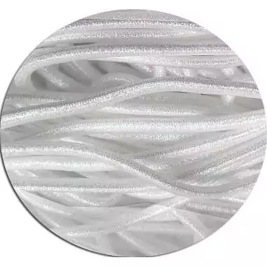 Lacets ronds blancs&nbsp;paillettes pour vos chaussures