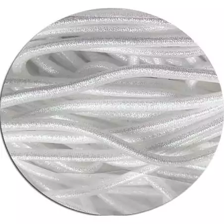 Lacets ronds blancs&nbsp;paillettes pour vos chaussures