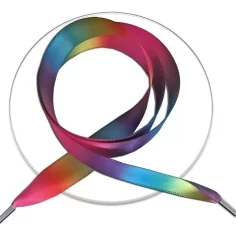 Lacets&nbsp;satin arc-en-ciel pour vos chaussures