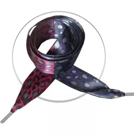 Lacets satin large&nbsp;panthère : 2 coloris pour vos chaussures